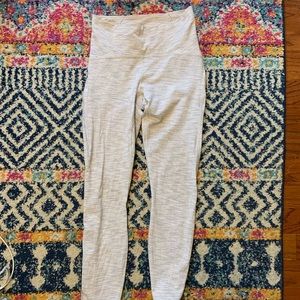 white lululemon leggings w mesh sides
